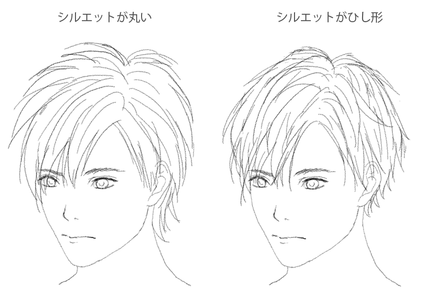 イラスト講座 イケメンの描き方 髪型と仕草を変えるとイケメンになる 絵師のためのネタ帳